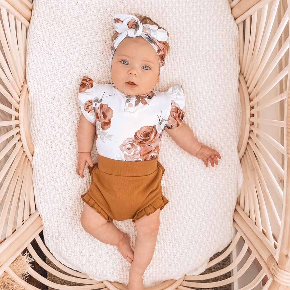 Rosebud Short Sleeve Organic Bodysuit - Image 4