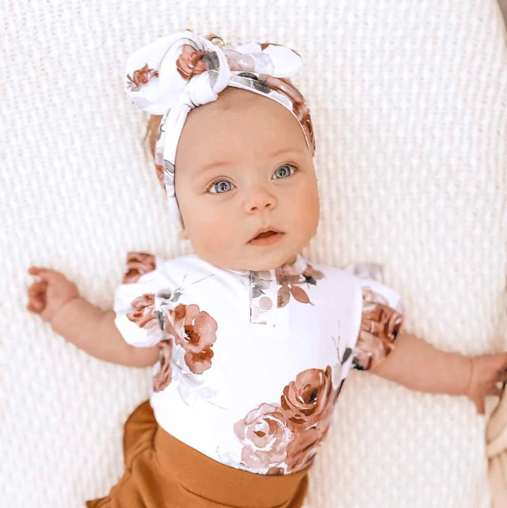 Rosebud Short Sleeve Organic Bodysuit - Image 6