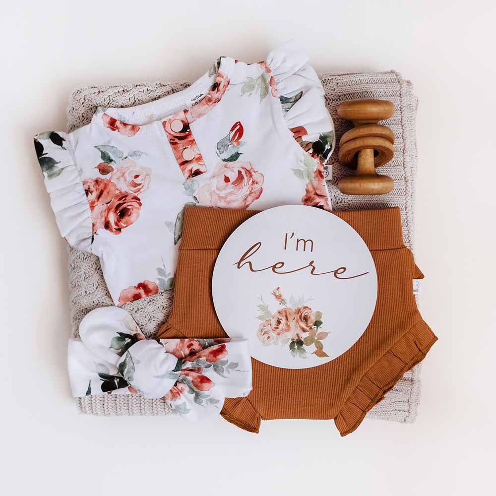 Rosebud Short Sleeve Organic Bodysuit - Image 9
