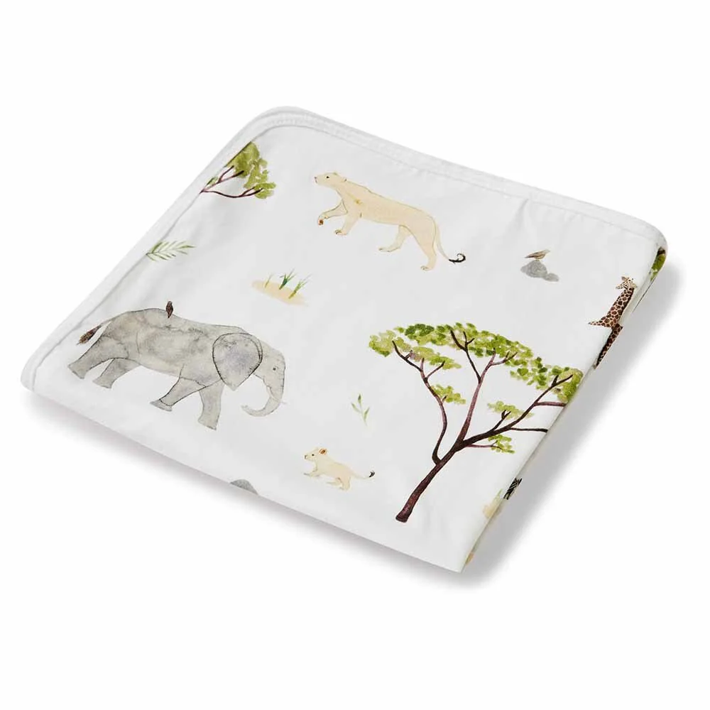 Safari Organic Jersey Wrap & Beanie Set - Image 4