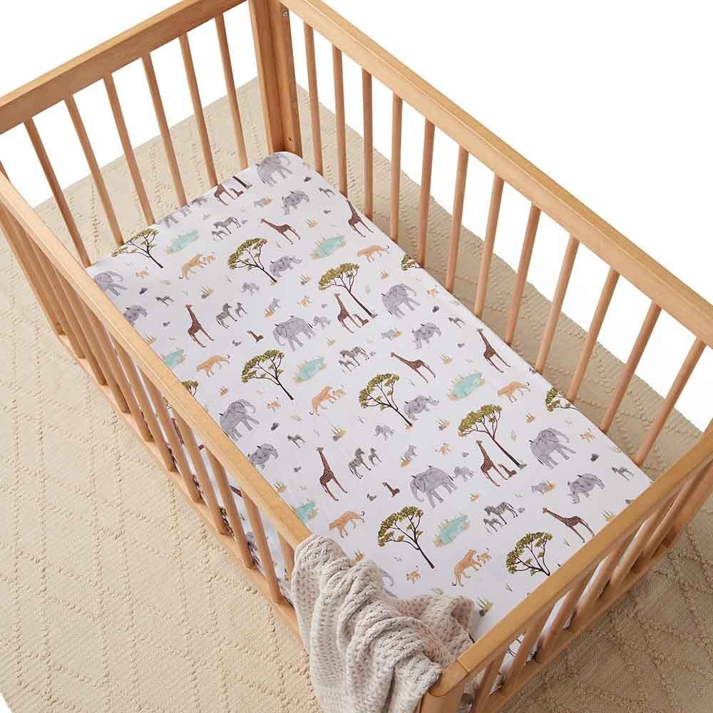 Safari Organic Fitted Cot Sheet - Image 3