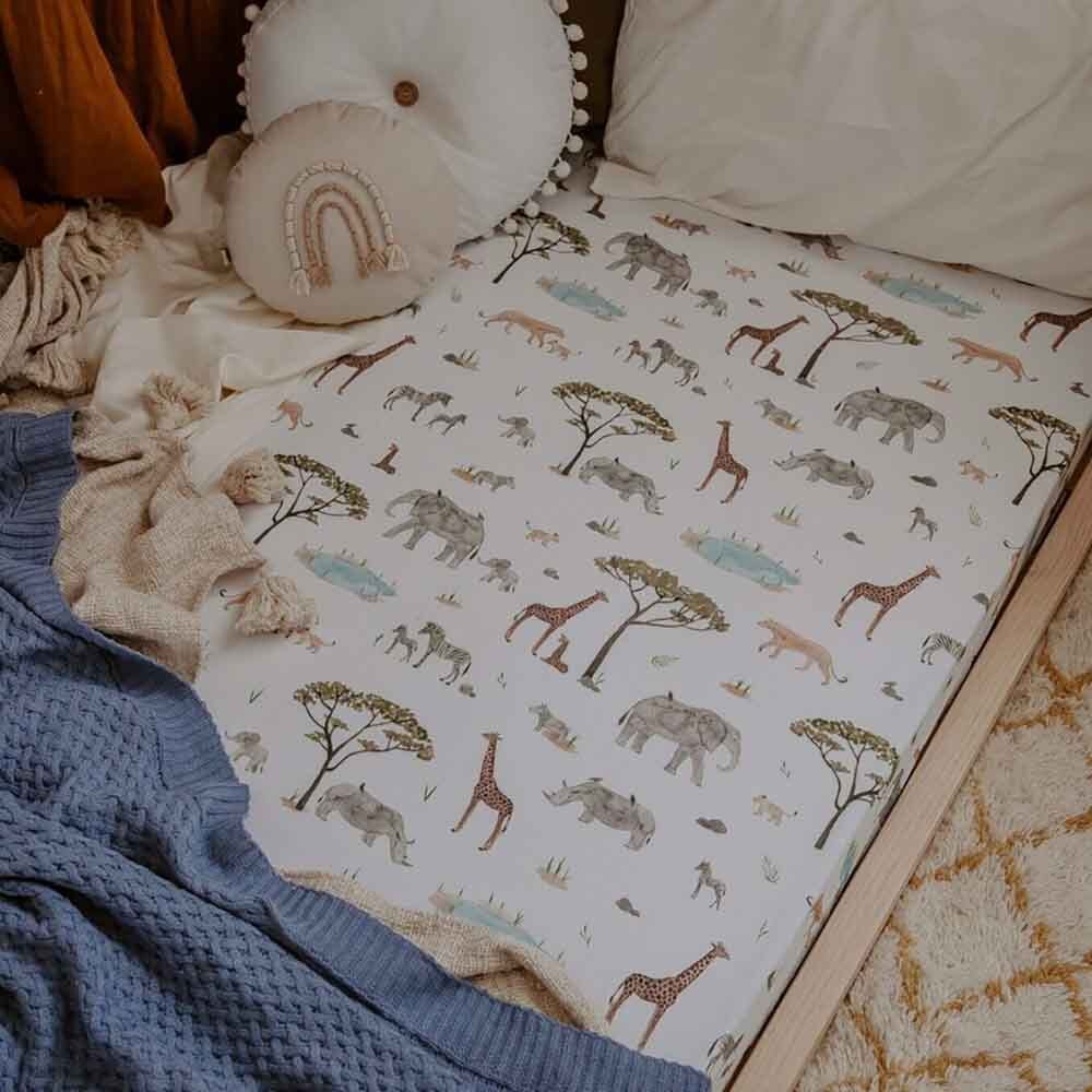 Safari Organic Fitted Cot Sheet - Image 5