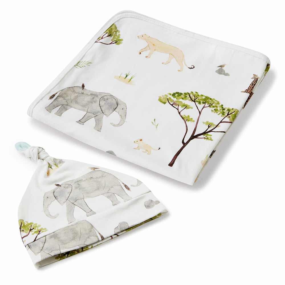 Safari Jersey Wrap Birth Announcement Set - Image 2