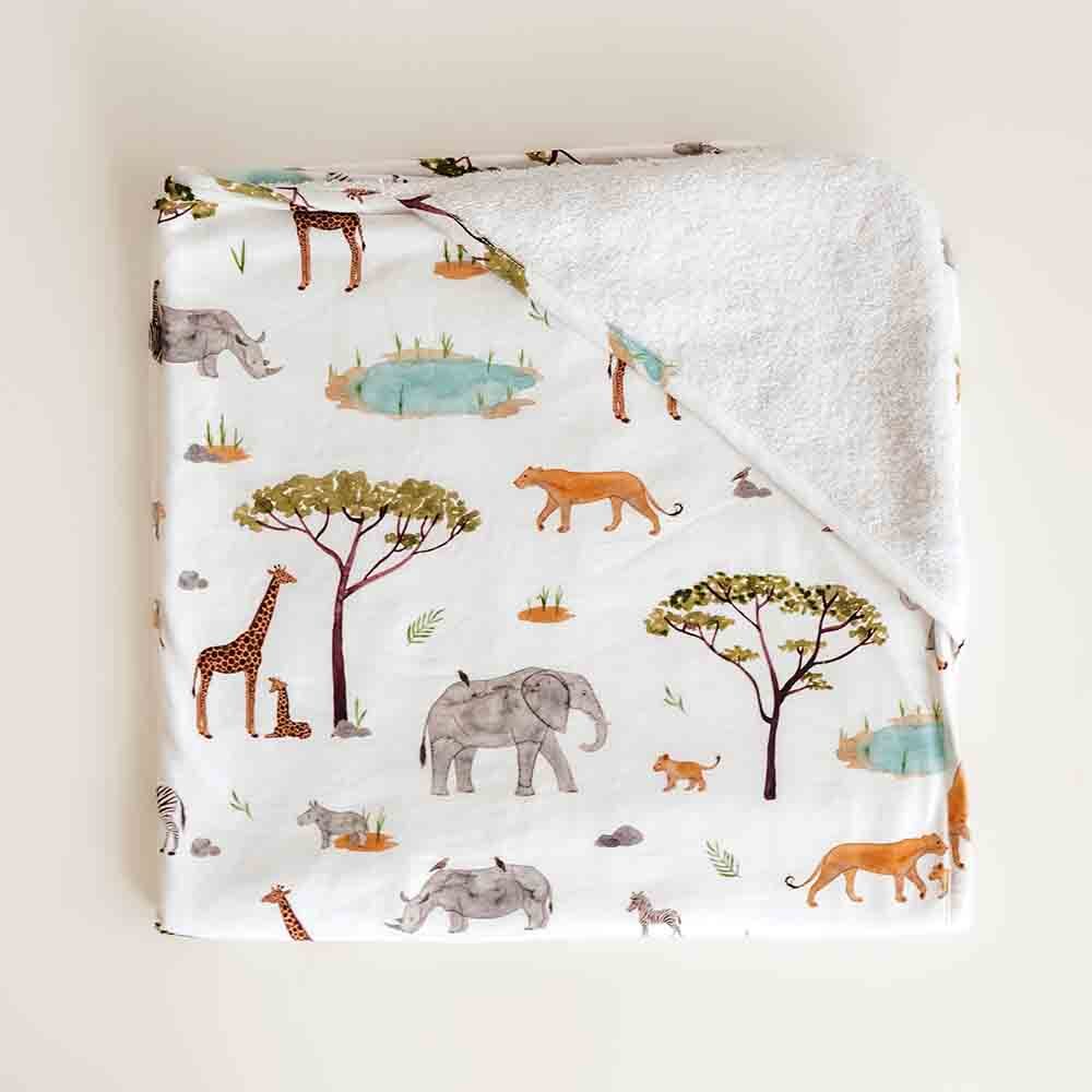Safari Organic Hooded Baby Towel - Image 3