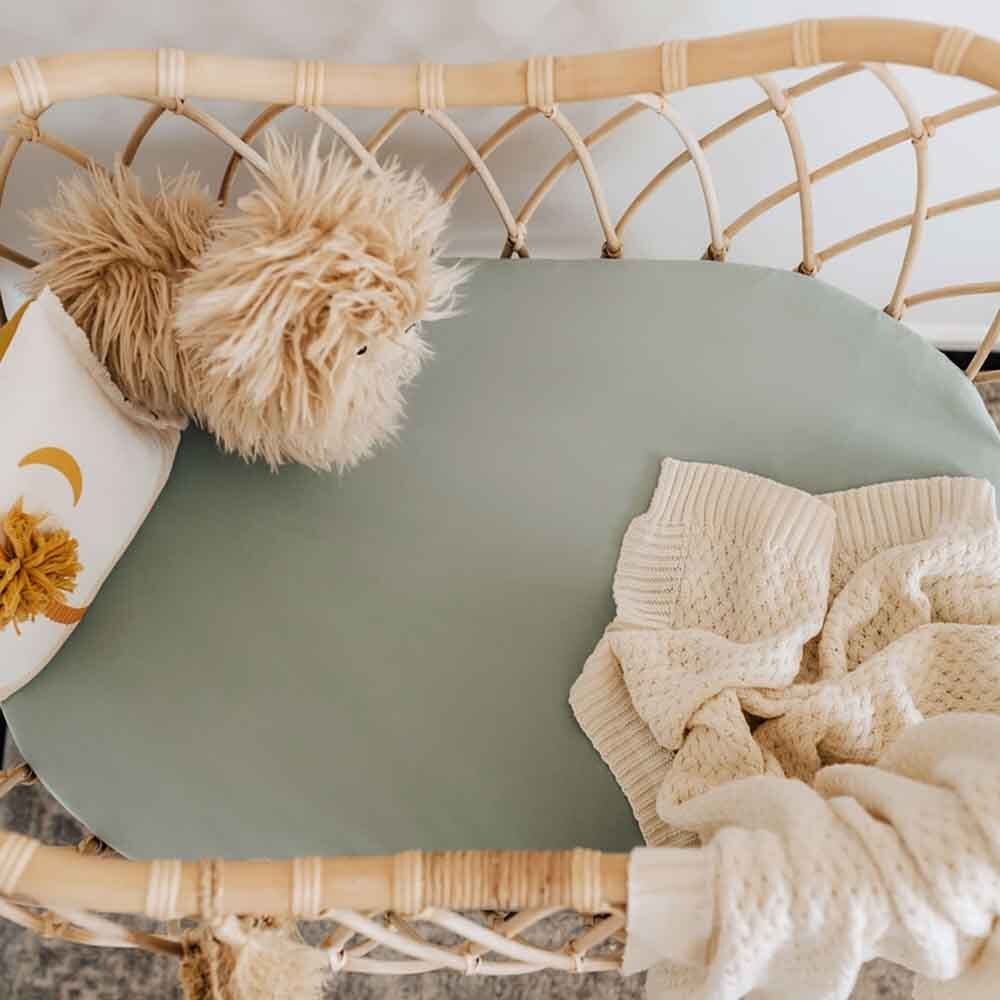 Sage Organic Bassinet Sheet / Change Pad Cover - Image 10