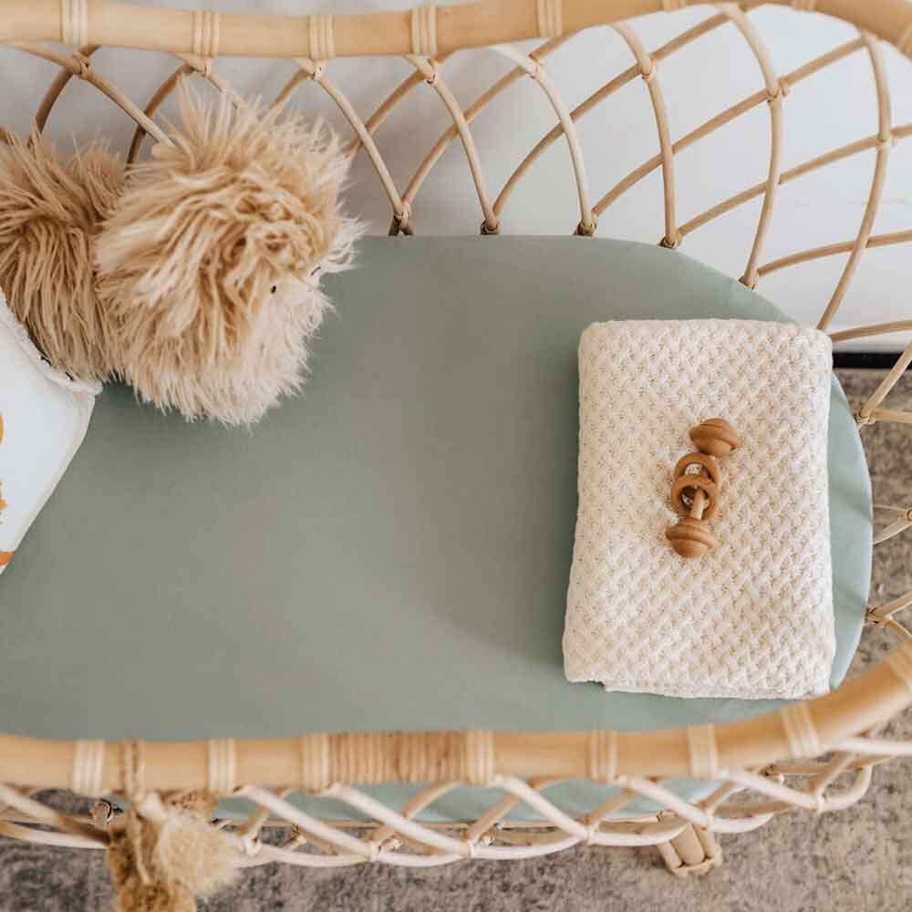 Sage Organic Bassinet Sheet / Change Pad Cover - Image 11