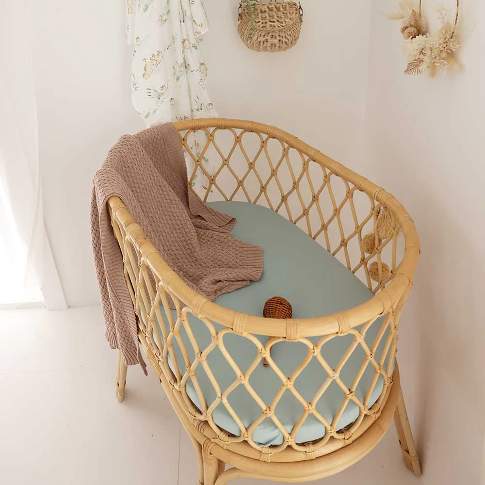 Sage Organic Bassinet Sheet / Change Pad Cover - Image 5