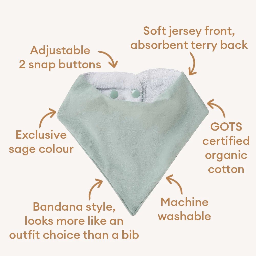 Sage Organic Dribble Bib - Image 4