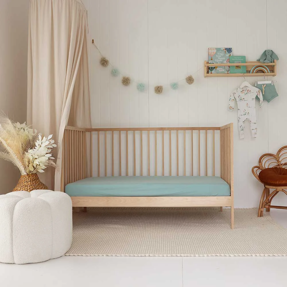 Sage Organic Fitted Cot Sheet - Image 11