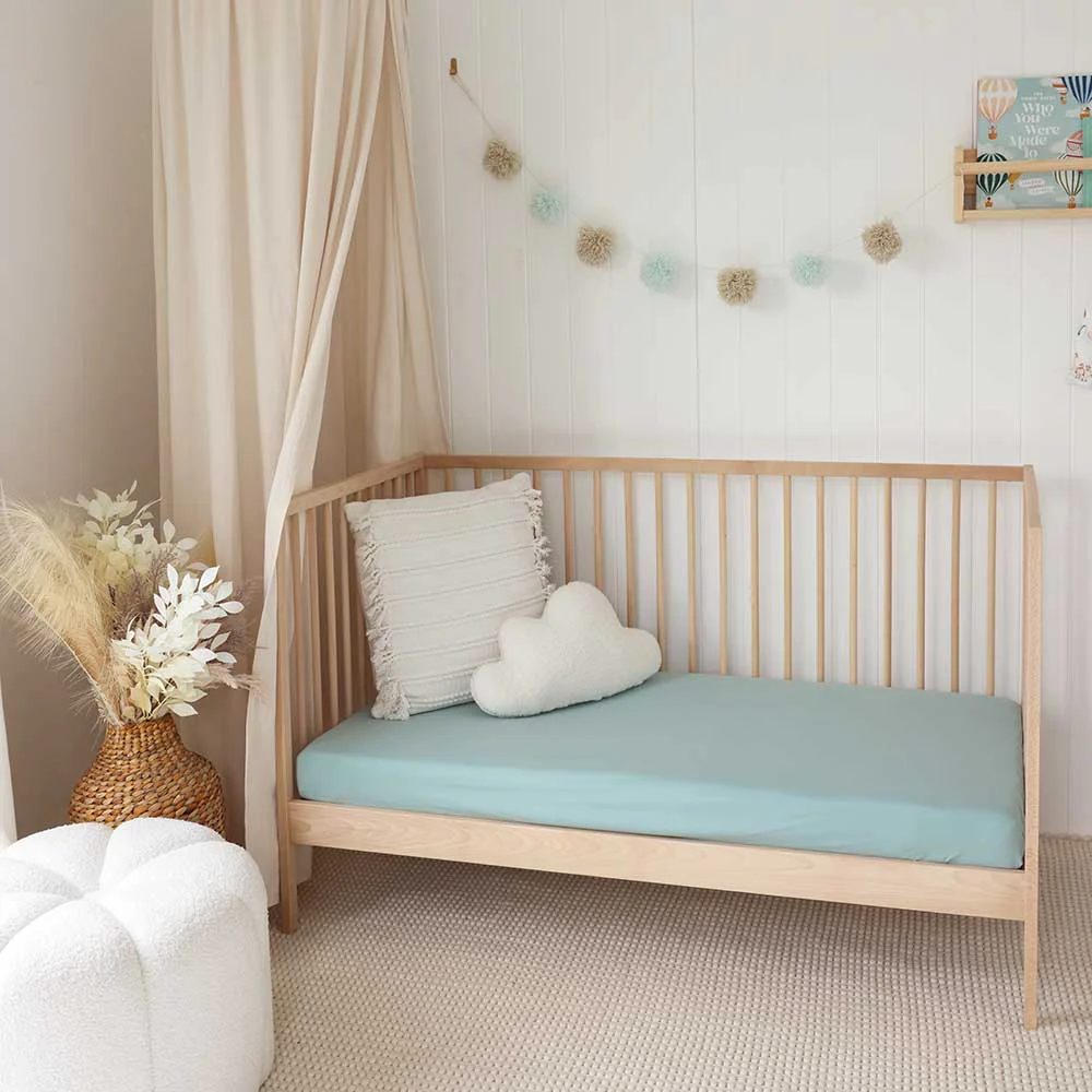 Sage Organic Fitted Cot Sheet - Image 14