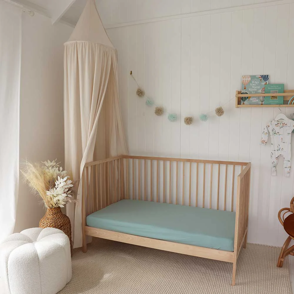 Sage Organic Fitted Cot Sheet - Image 15