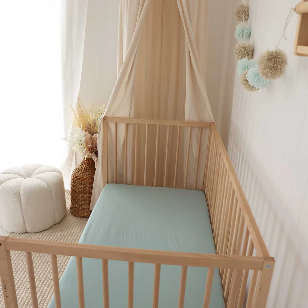 Sage Organic Fitted Cot Sheet - Image 16