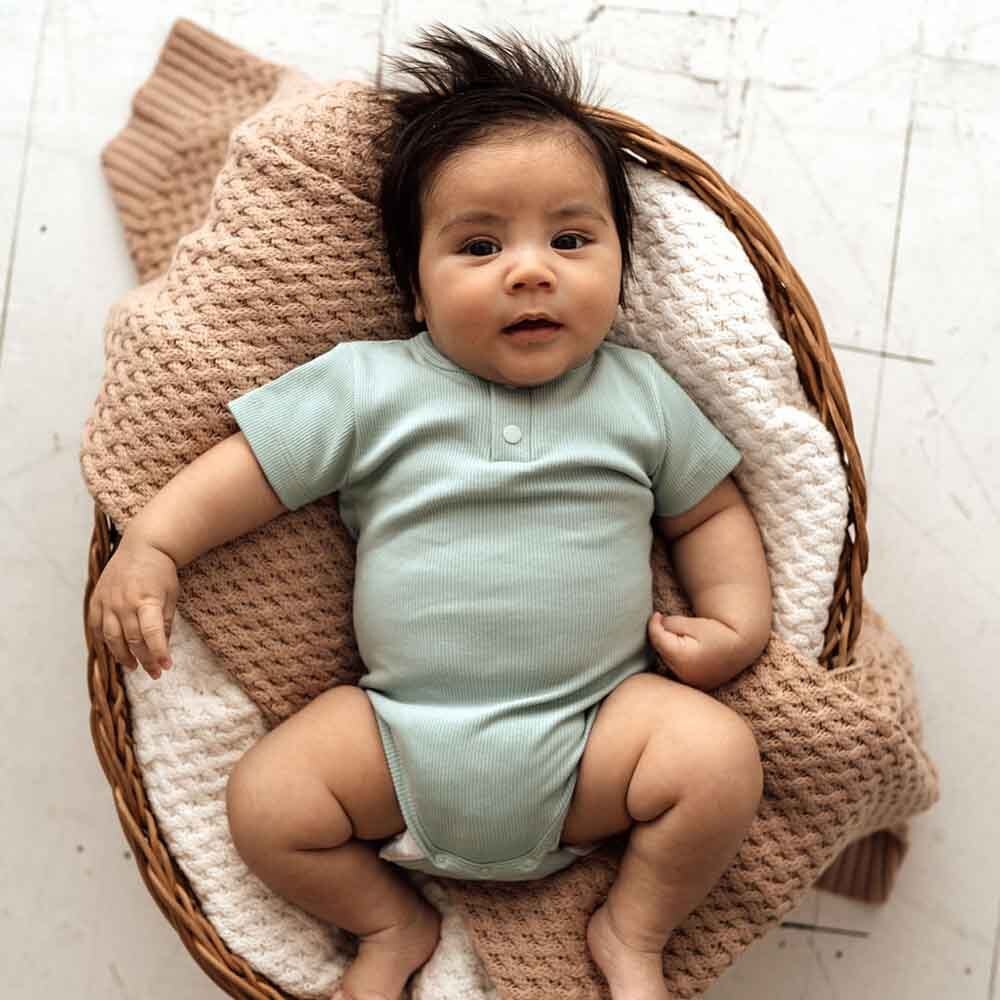 Sage Short Sleeve Organic Bodysuit - Image 5