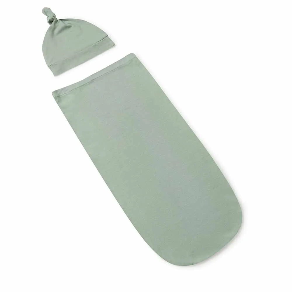 Sage Snuggle Swaddle & Beanie Set - Image 2