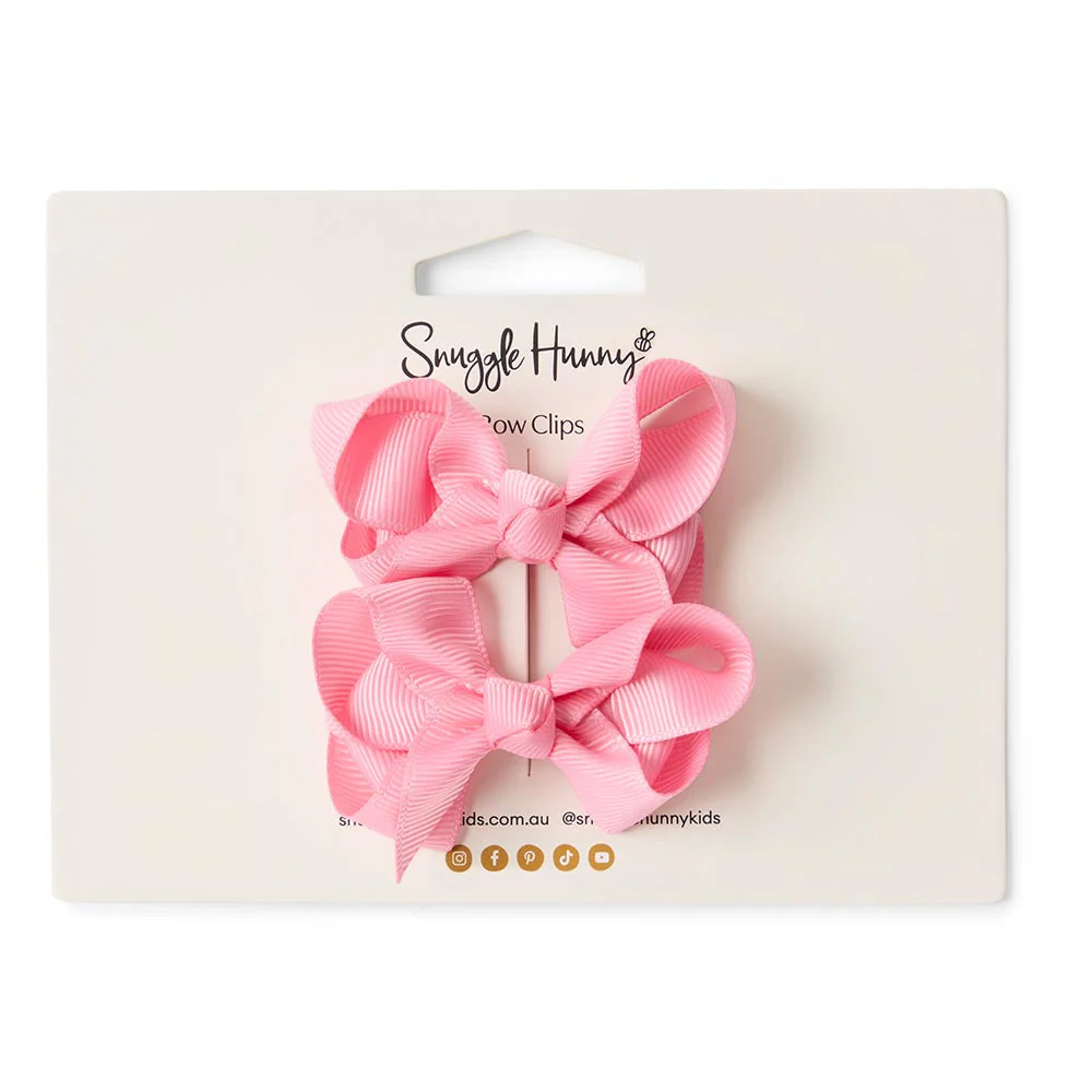Sherbet Pink Piggy Tail Hair Clips - Pair - Image 3