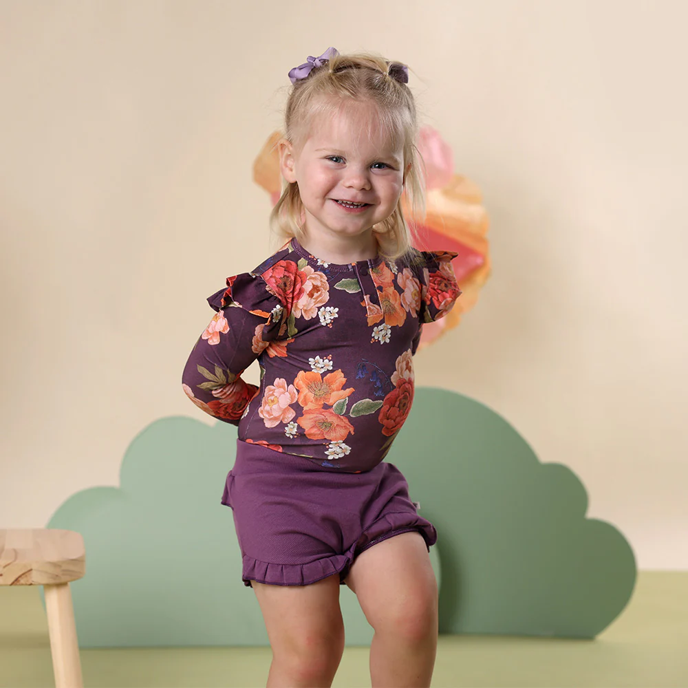 Sienna Long Sleeve Organic Bodysuit with Frill - Image 12