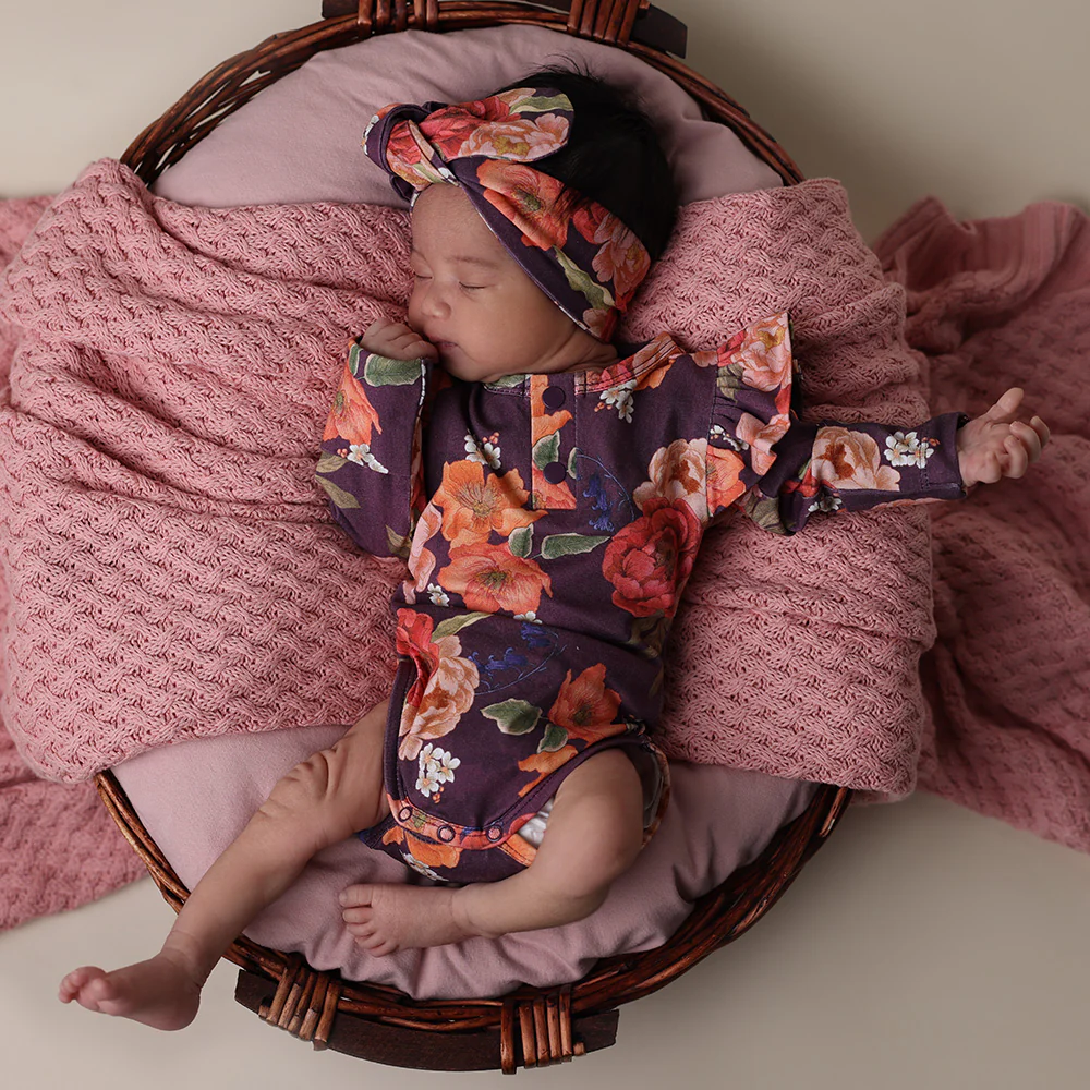 Sienna Long Sleeve Organic Bodysuit with Frill - Image 13