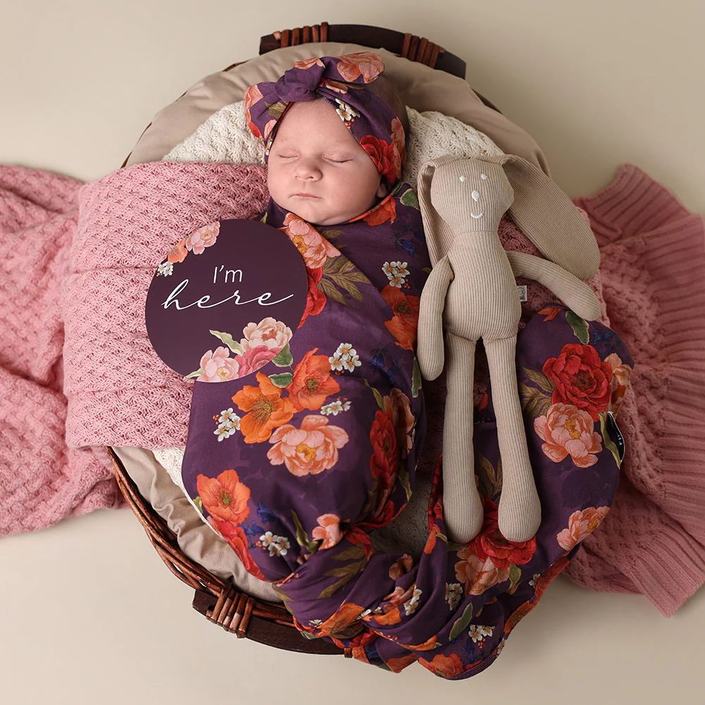 Sienna Organic Jersey Wrap & Topknot Set - Image 5
