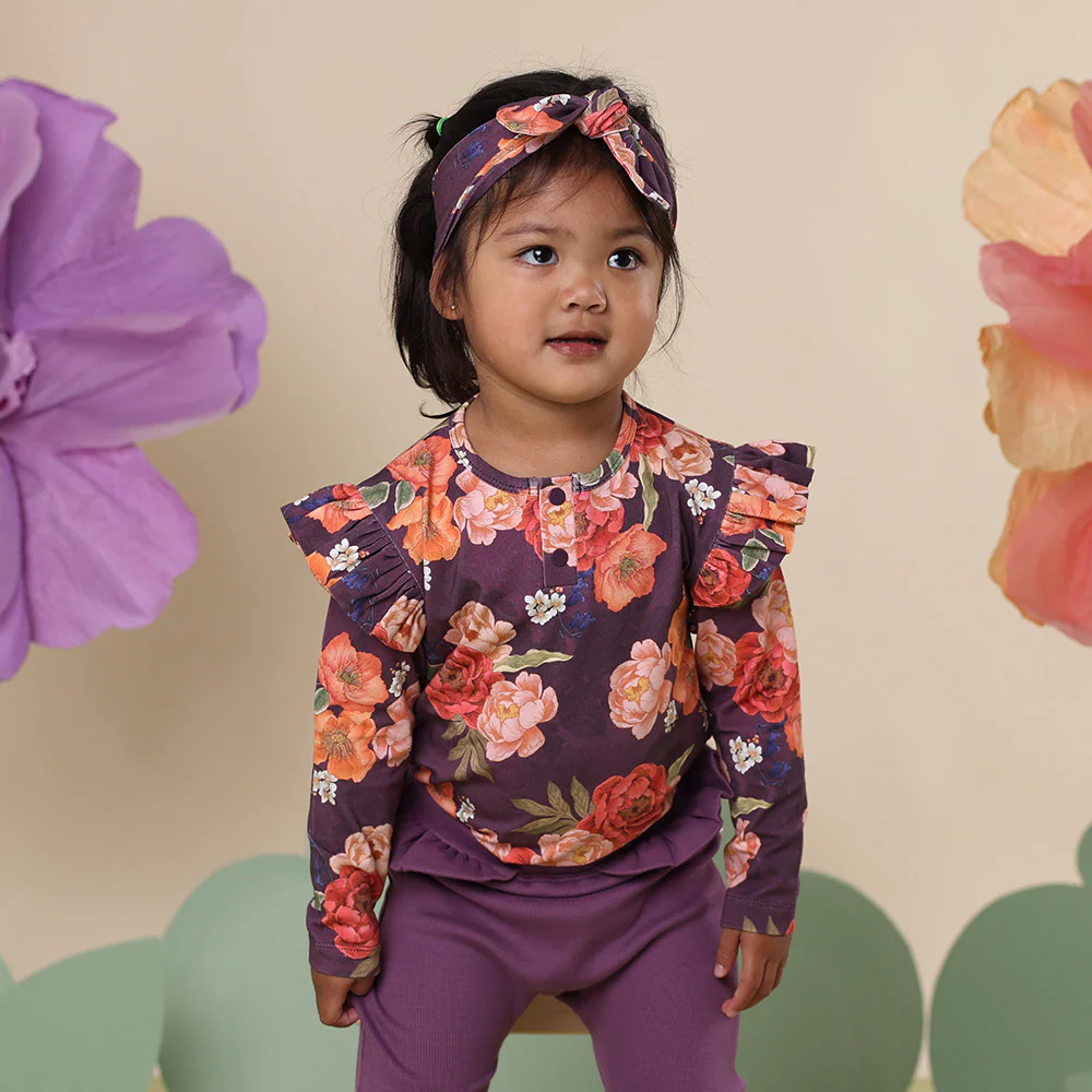Sienna Organic Long Sleeve Top with Frill - Image 3