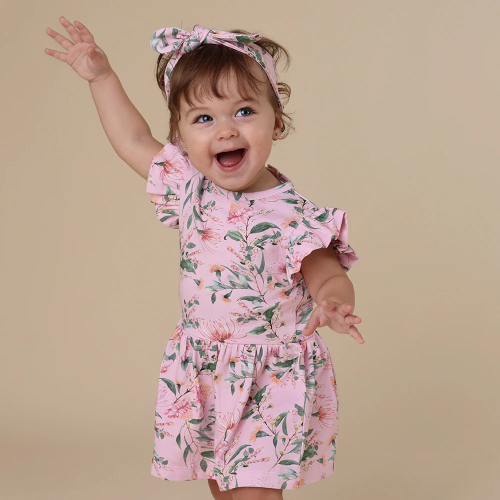 Pink Wattle Short Sleeve Organic Dress - Image 4
