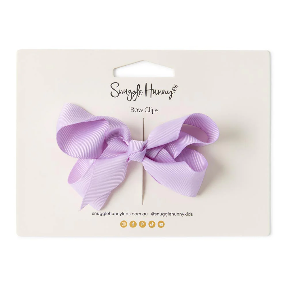 Soft Violet Bow Hair Clip - Image 3
