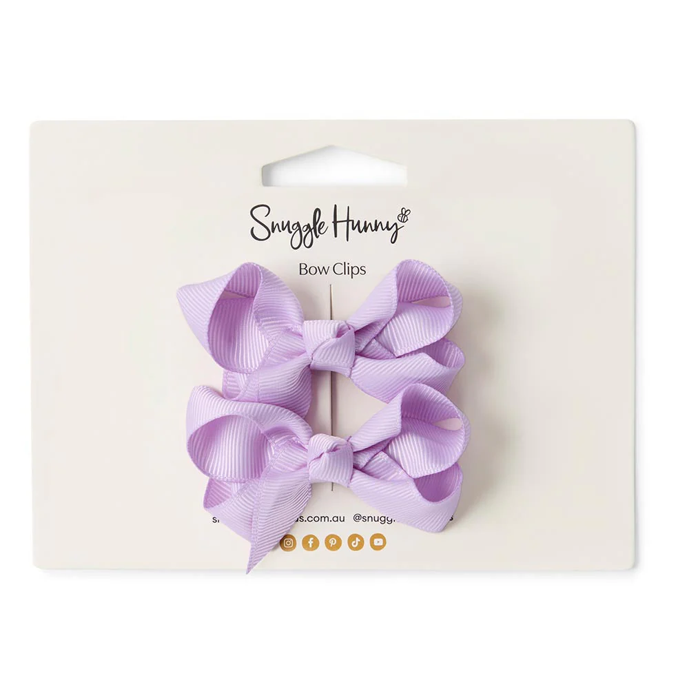 Soft Violet Piggy Tail Hair Clips - Pair - Image 3