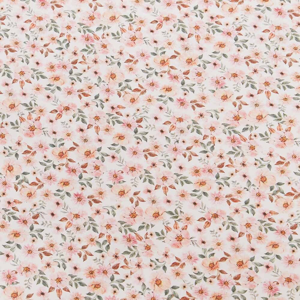 Spring Floral Organic Bassinet Sheet / Change Pad Cover - Image 2
