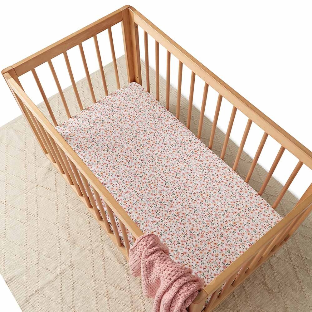 Spring Floral Organic Fitted Cot Sheet - Image 3