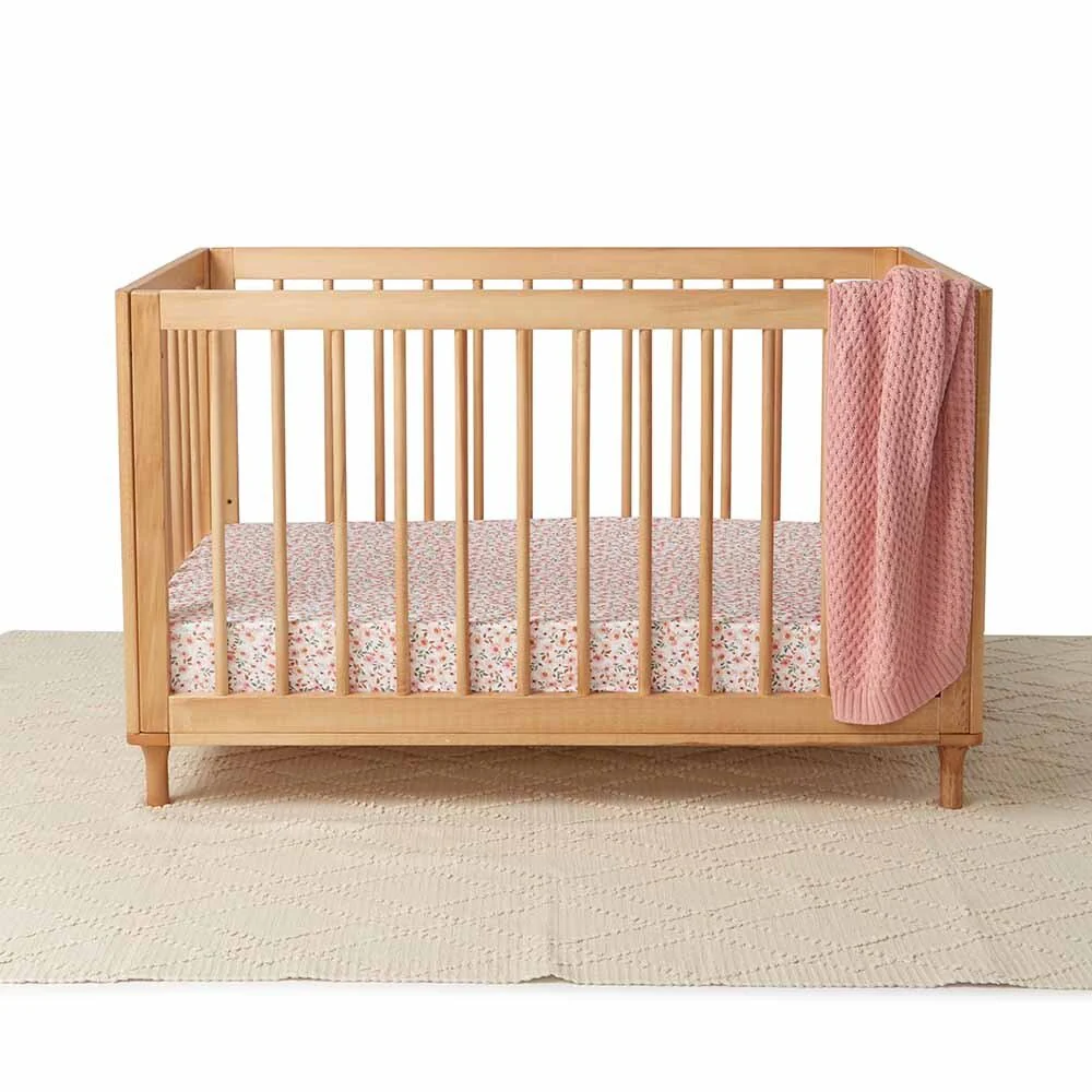 Spring Floral Organic Fitted Cot Sheet - Image 5