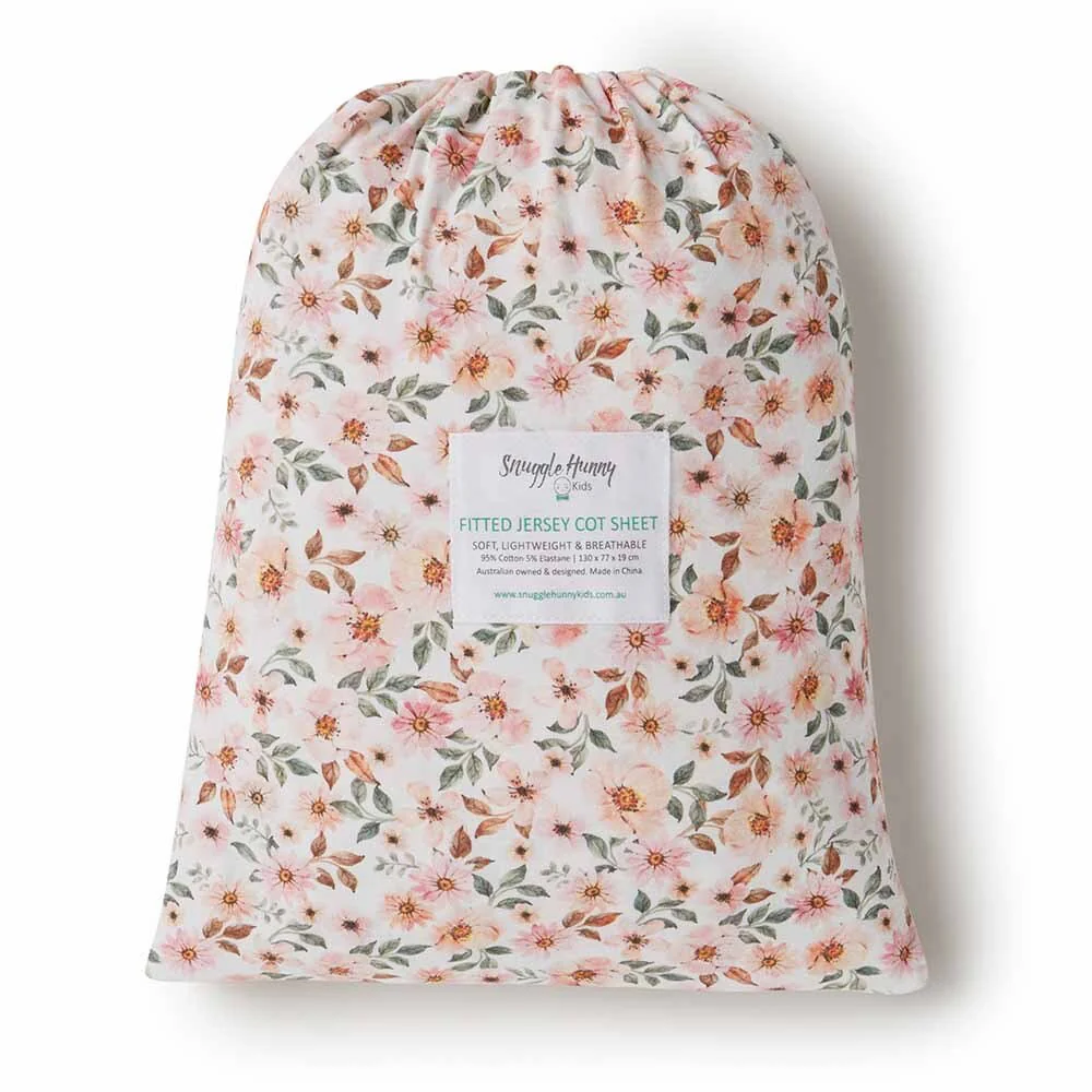Spring Floral Organic Fitted Cot Sheet - Image 6