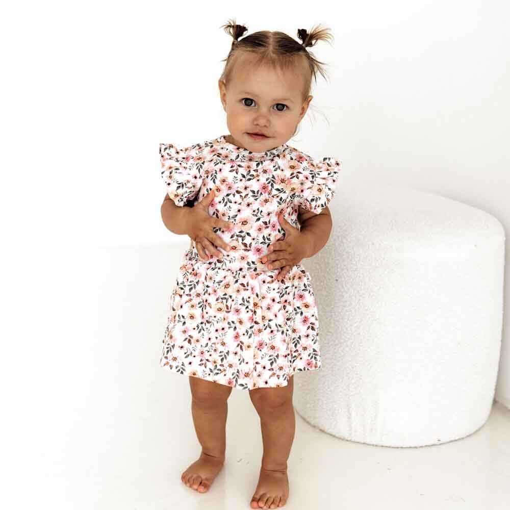 Spring Floral Short Sleeve Organic Dress - Image 10