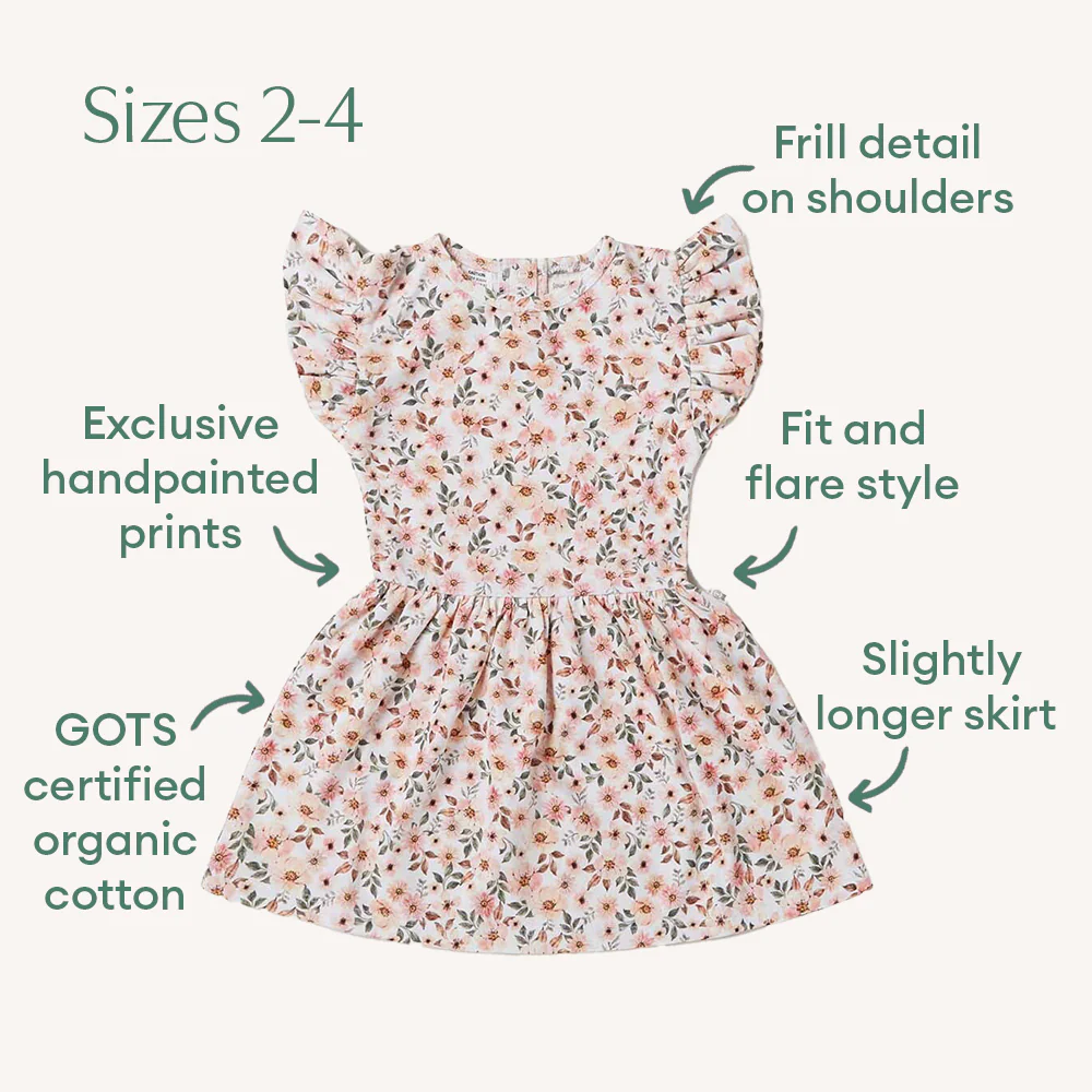 Spring Floral Short Sleeve Organic Dress - Image 11
