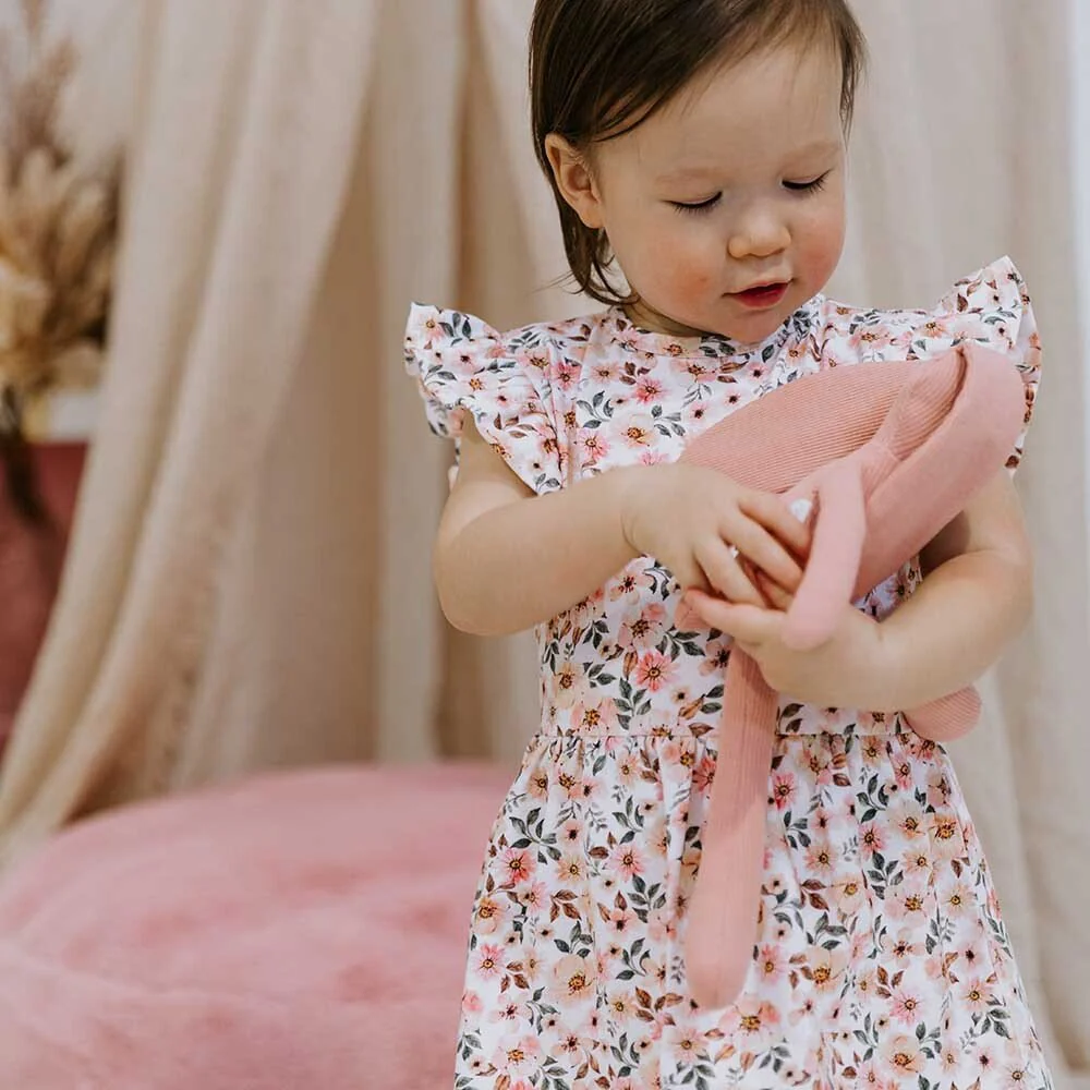 Spring Floral Short Sleeve Organic Dress - Image 12