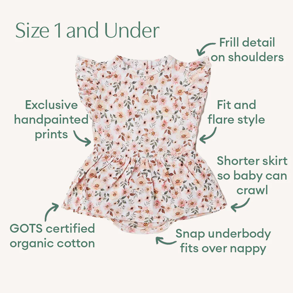 Spring Floral Short Sleeve Organic Dress - Image 4