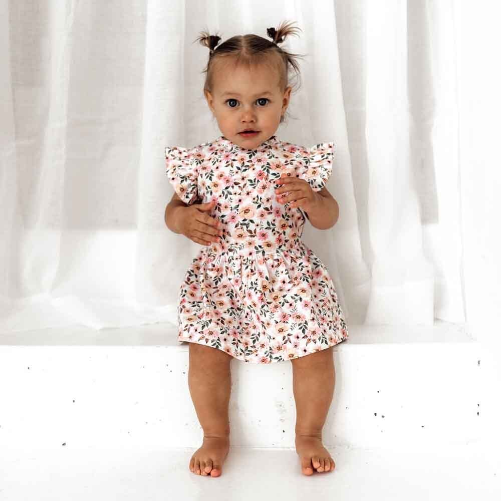 Spring Floral Short Sleeve Organic Dress - Image 8
