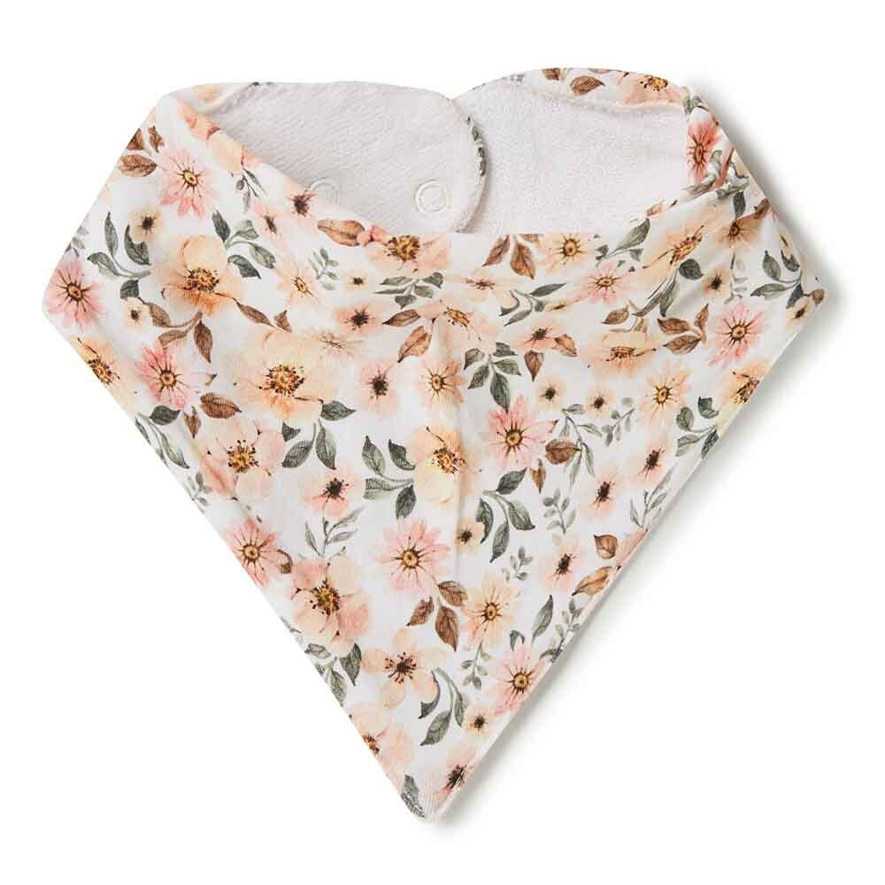 Spring Floral Organic Dribble Bib - Image 2