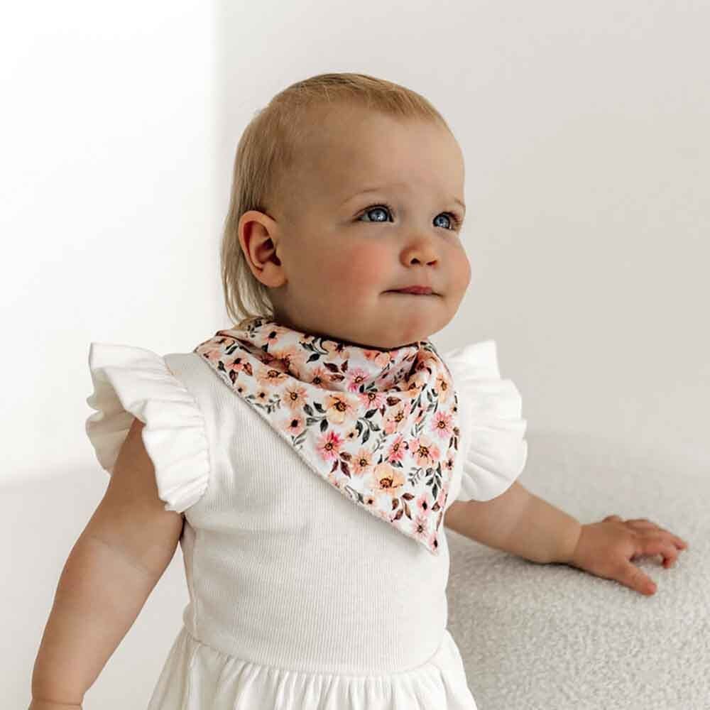 Spring Floral Organic Dribble Bib - Image 3