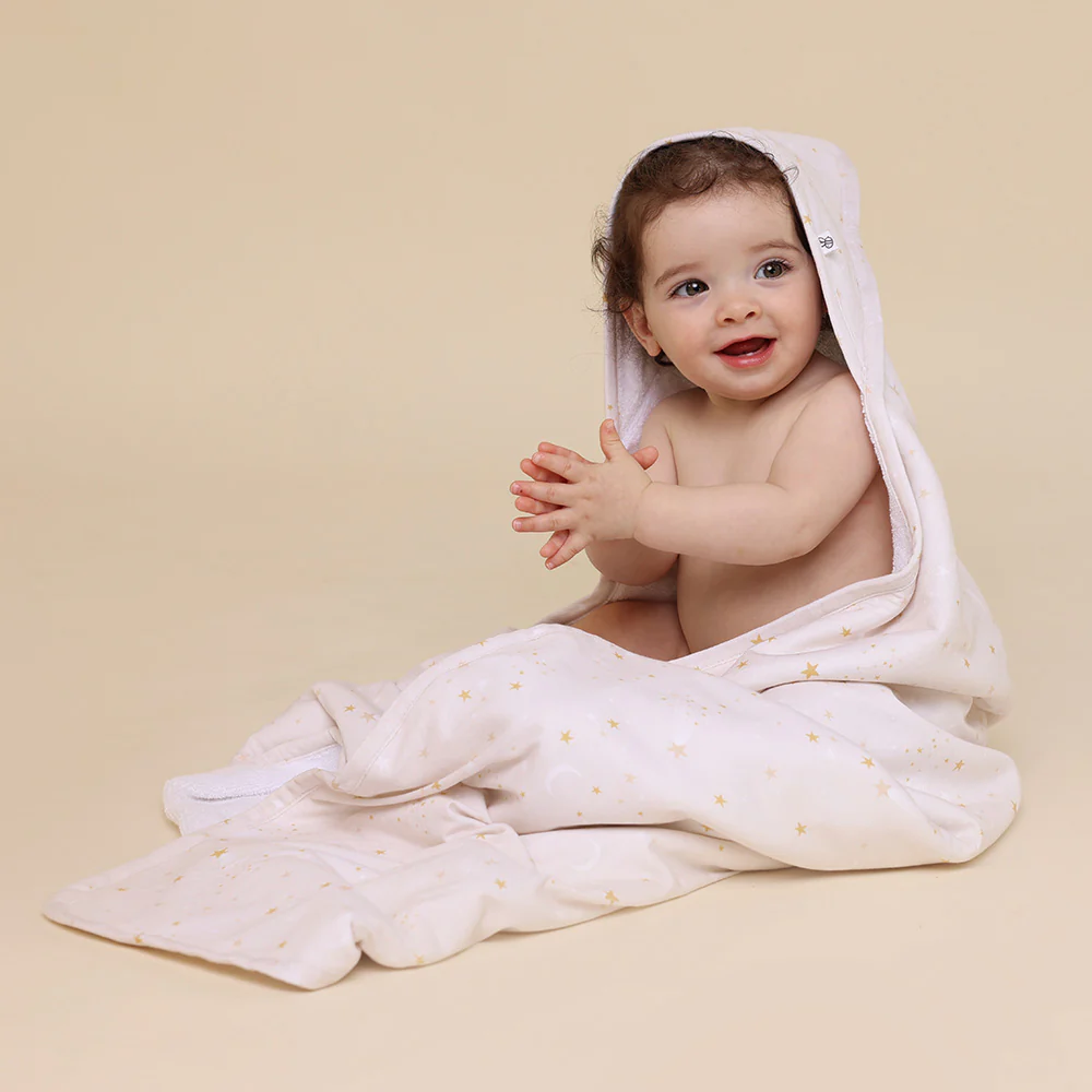 Stardust Organic Baby Towel & Wash Cloth Set - Image 2