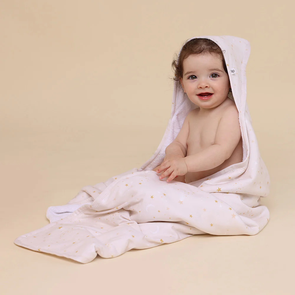 Stardust Organic Baby Towel & Wash Cloth Set - Image 4