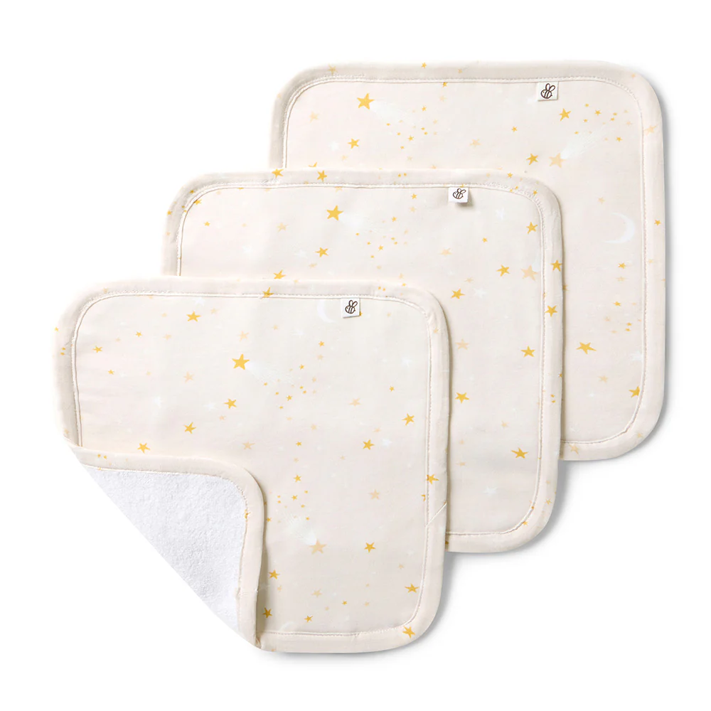 Stardust Organic Baby Towel & Wash Cloth Set - Image 5