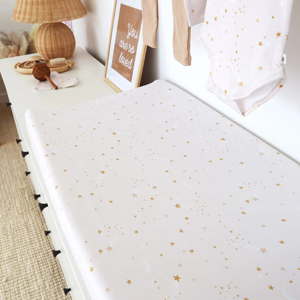 Stardust Organic Bassinet Sheet / Change Pad Cover - Image 3