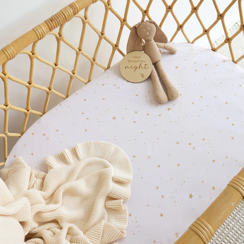 Stardust Organic Bassinet Sheet / Change Pad Cover - Image 4