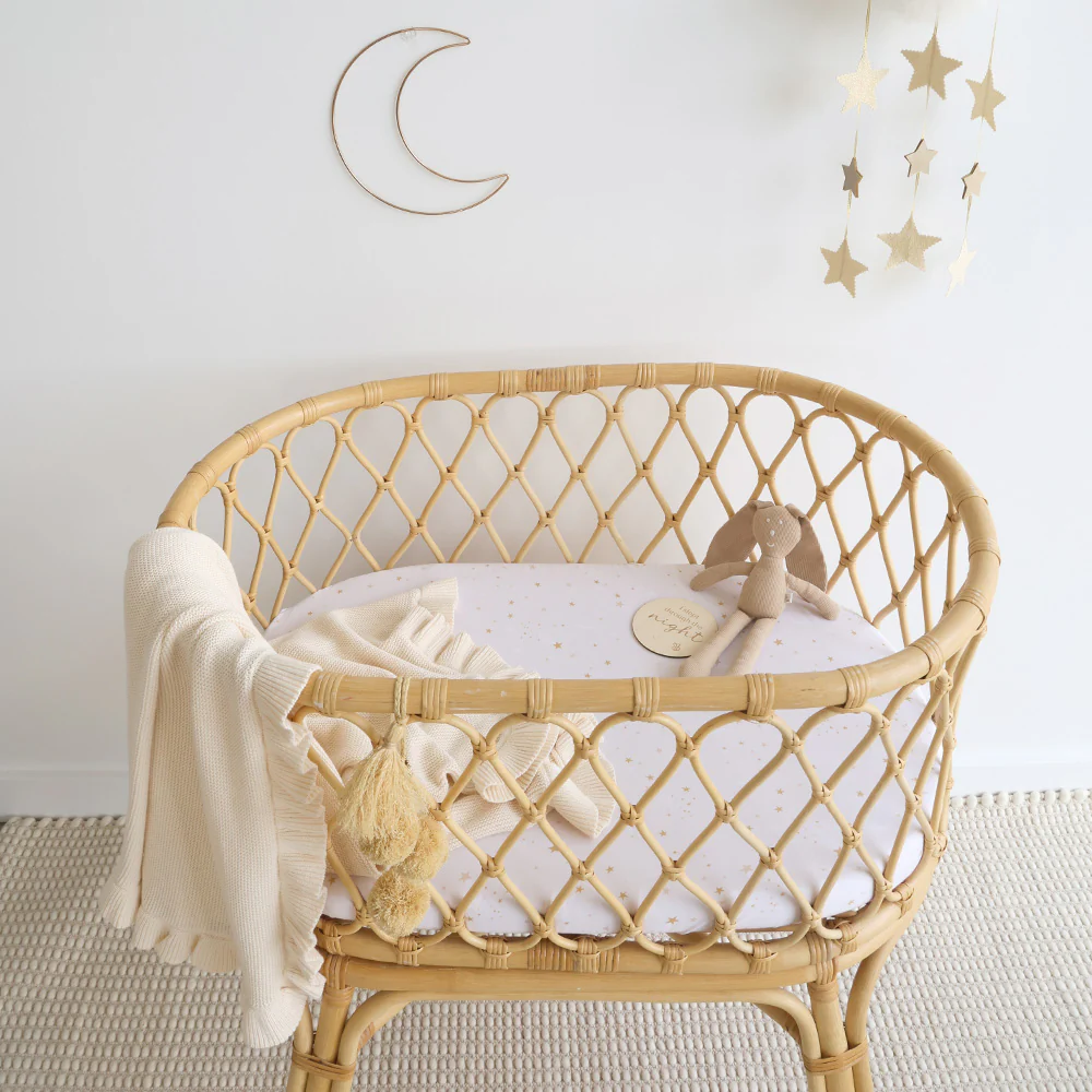 Stardust Organic Bassinet Sheet / Change Pad Cover - Image 5