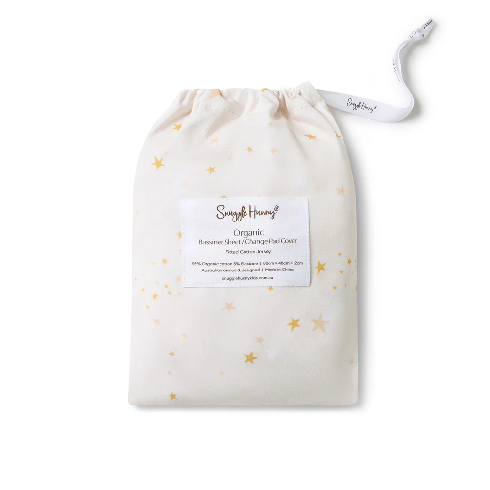 Stardust Organic Bassinet Sheet / Change Pad Cover - Image 6