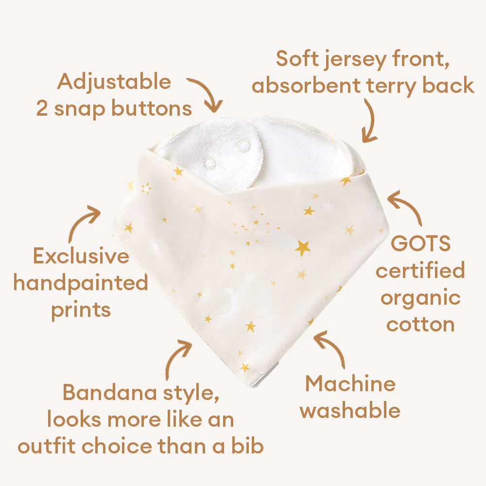Stardust Organic Dribble Bib - Image 4