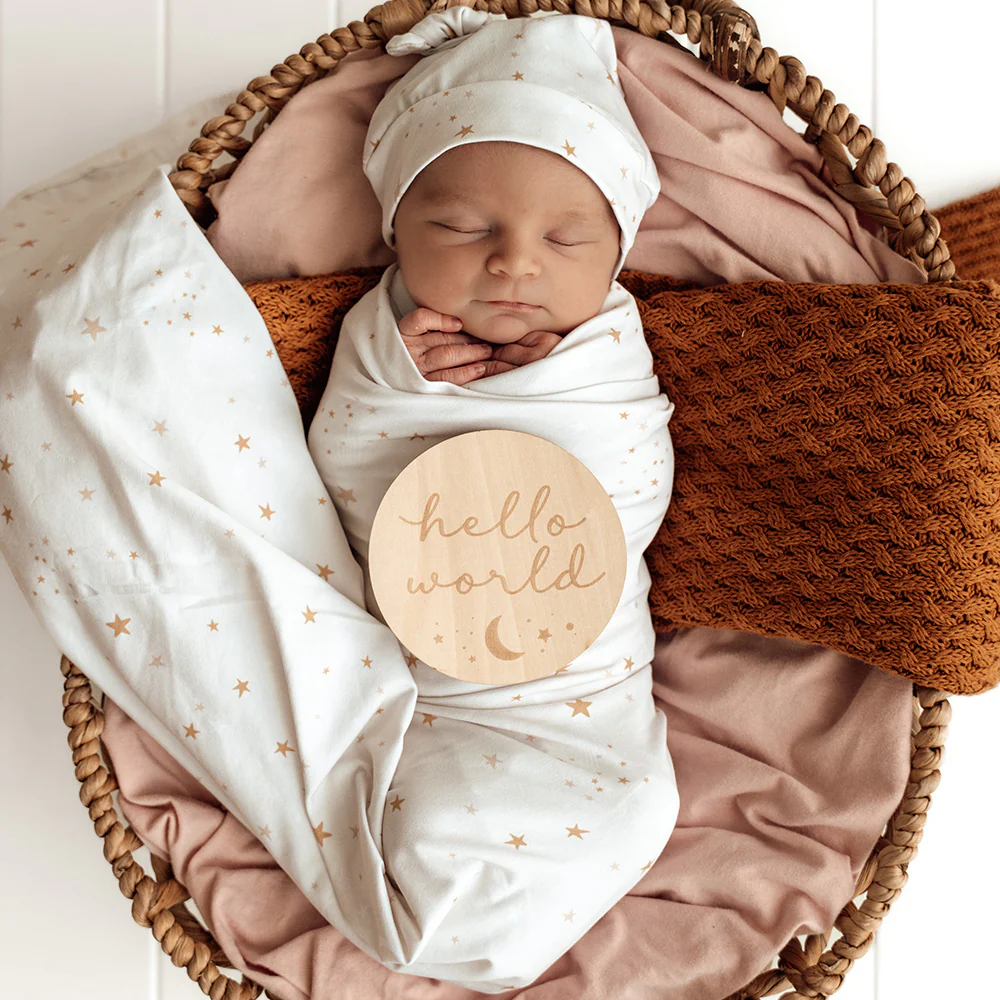 Stardust Organic Jersey Wrap & Beanie Set - Image 4