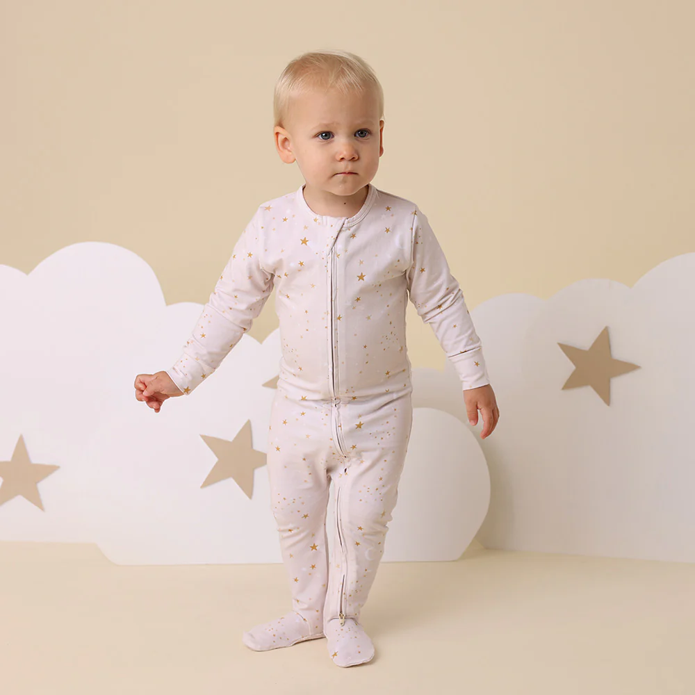 Stardust Organic Snuggle Sleepsuit Zip Footie - Image 10
