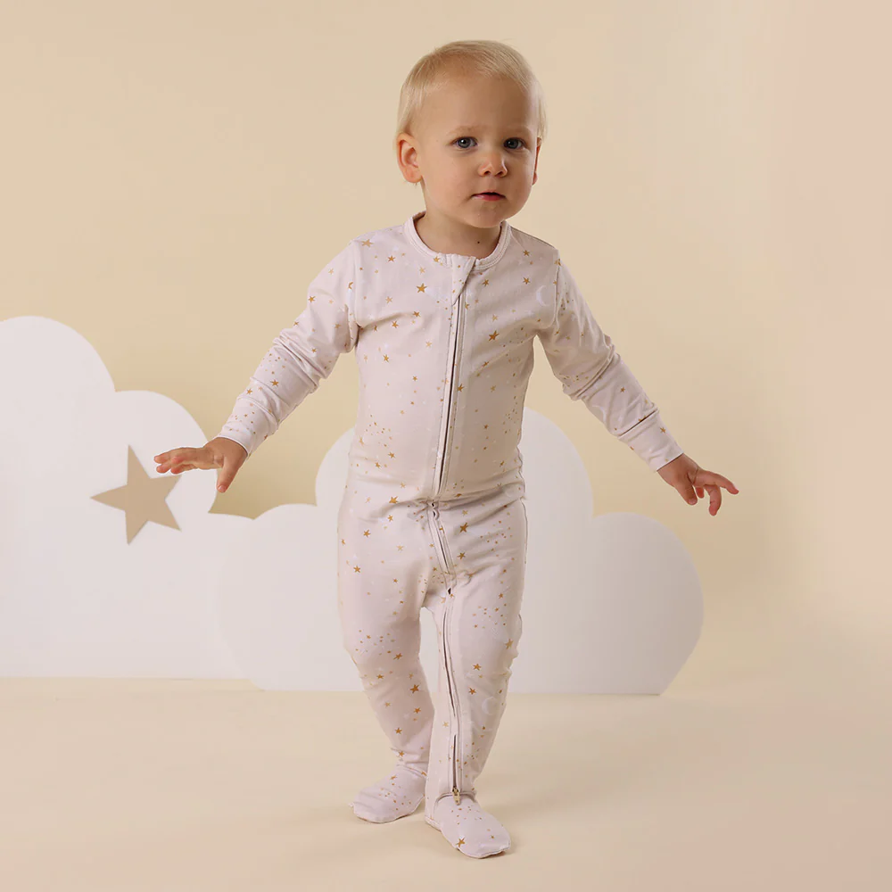 Stardust Organic Snuggle Sleepsuit Zip Footie - Image 14