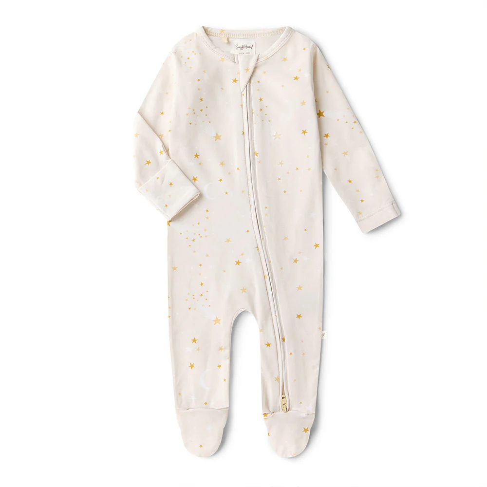 Stardust Organic Snuggle Sleepsuit Zip Footie - Image 2