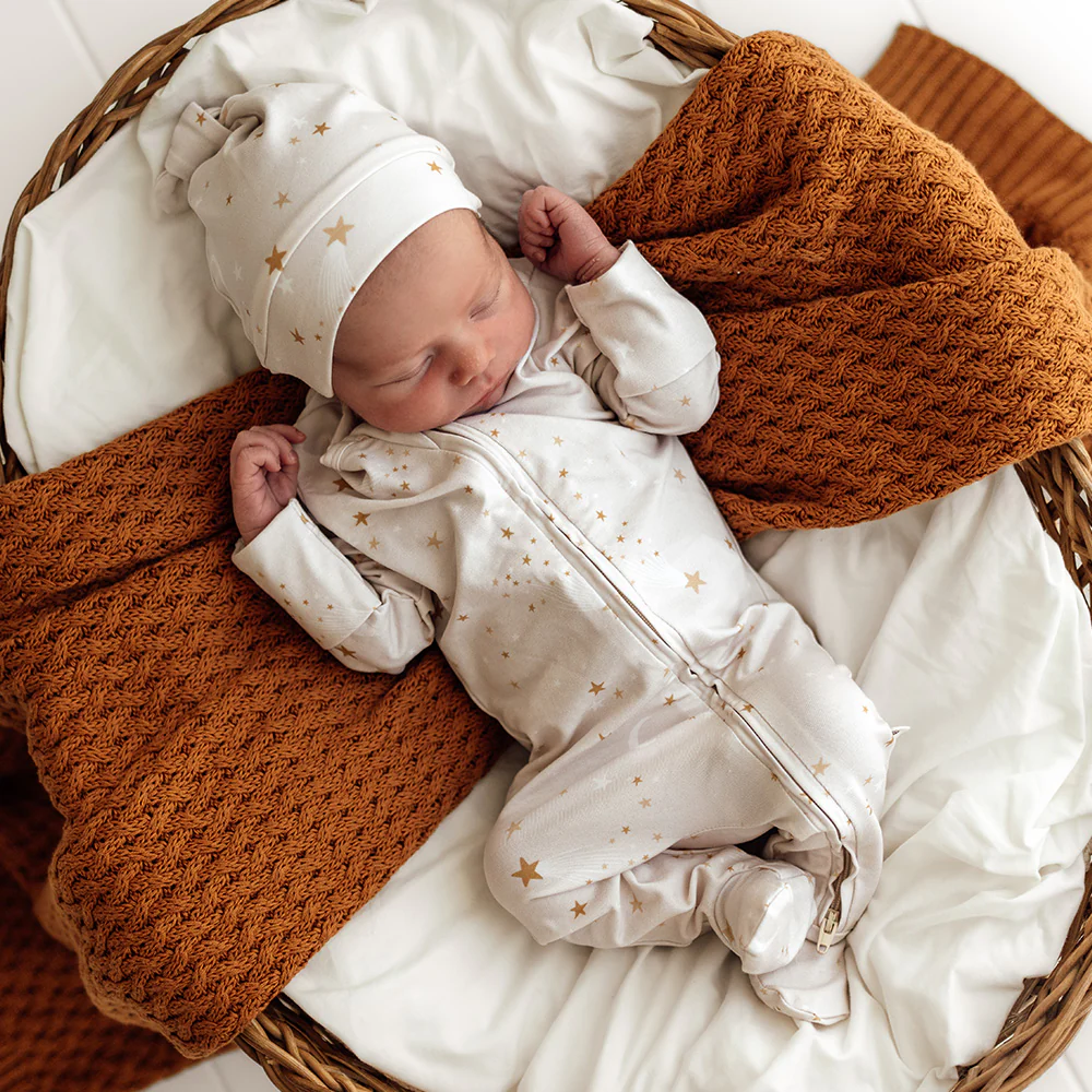 Stardust Organic Snuggle Sleepsuit Zip Footie - Image 5